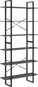 vidaXL szürke tömör fenyőfa magasszekrény 100 x 30 x 210 cm