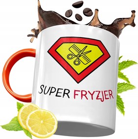 Narancssárga Bögre Fodrásznak Fodrász Ajándék fényképes nyomtatással