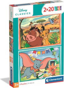 Disney Classics Funny Time 2x20 db-os puzzle Clementoni