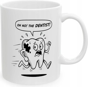 Fogorvosi bögre Oh no! The dentist! fogászati motívummal