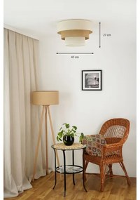 Brilagi DENVER LUNETA mennyezeti lámpa 1xE27/15W/230V, 45 cm, bézs/barna/krém