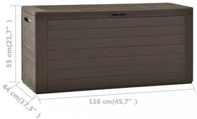 barna kerti tárolóláda 116 x 44 x 55 cm