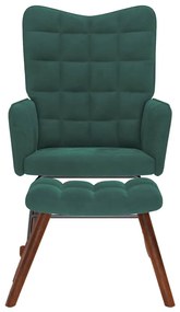 sötétzöld bársony hintaszék ülőkével