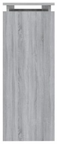 szürke sonoma színű szerelt fa tálalóasztal 102 x 30 x 80 cm