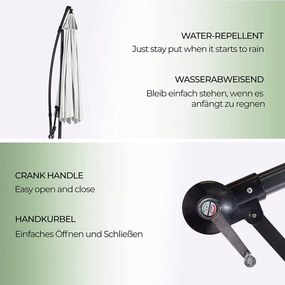 MIADOMODO Összecsukható napernyő fogantyúval 300 cm bézs