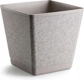 Virágtartó Szögletes, textil kárpitozással, Állvánnyal mérőszalag 24cm