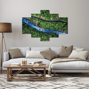 Kép - folyó a hegyek között, Kaukázus, Oroszország (150x105 cm)