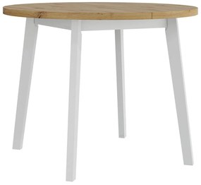 Asztal Victorville 358Artisan tölgy, Fehér, 75cm, Hosszabbíthatóság, Laminált forgácslap, Fa