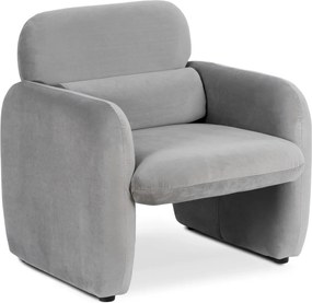 Fotel Wypoczynkowy TOGO Szary Welurowy