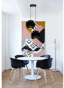 Csillár zsinóron NESS 2xE27/60W/230V á. 30 cm fekete