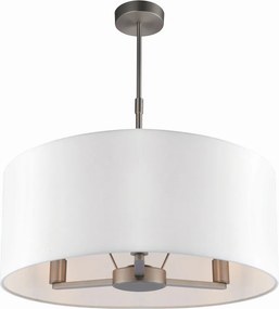 ENDON 60241 DALEY Ernyős Függesztett Lámpa Antik Fehér, Nikkel E14 IP20