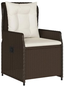 7 Darabos Kerti Étkezőszett Barna Poli Rattan, Kerti Asztal Fekete 200x80x73 cm Edzett Üveggel