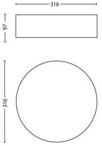 Philips 30175/87/16 - Mennyezeti lámpa MYLIVING VELOUR 2xE27/23W/230V