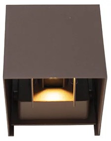 Kültéri fali lámpa rozsdabarna LED-del, 2-lámpás IP54 - Edwin