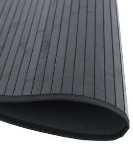 kerek fekete bambusz szőnyeg 100 cm