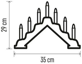 LED Karáconyi gyertyatartó 7xLED/2xAA fehér