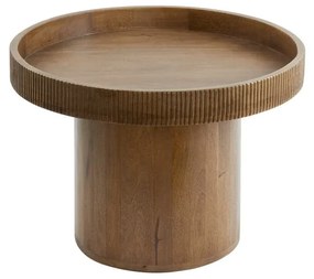 Mangófa kerek tárolóasztal ø 60 cm Kalomo – Light &amp; Living