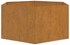 rozsda színű corten acél növénytartó 90 x 90 x 45 cm