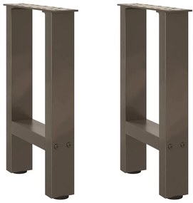2 db natúr acél dohányzóasztal láb 28 x (42-43) cm acél