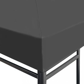 szürke pavilon tetőponyva 310 g/m², 3 x 3 m