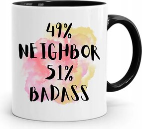 Szomszédnak Fekete Ajándék Bögre fényképes nyomtatással