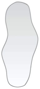 ezüstszínű falitükör 100x45 cm