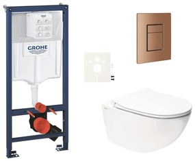 Függő WC szett világos falakhoz / falra szerelhető Swiss Aqua Technologies Infinitio SIKOGRSIN11SCDL0