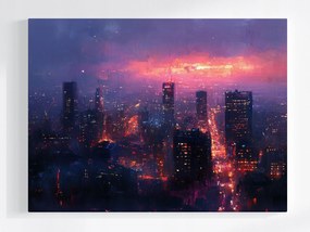 Vászonkép Canvas Város Panoráma Reggel Napfelkelte Hajnal 100x75