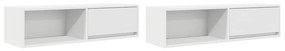 2 db fehér szerelt fa TV-szekrény 100x31x25,5 cm