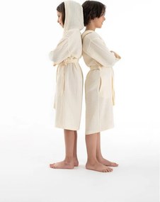 Krémszínű muszlin gyerek fürdőköpeny 5-6 év Muslin – Foutastic