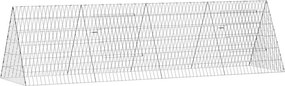 vidaXL Csirkeketrec Ezüst 215 x 55 x 55 cm Horganyzott acél