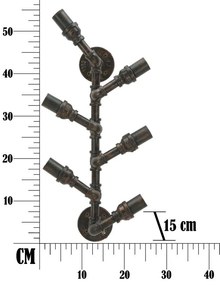 Fali kulacstartó manhattan 6 férőhelyes 27x15x55cm