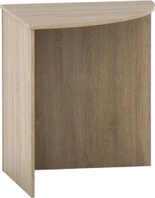 íves sarokasztal, tölgy sonoma, TEMPO ASISTENT NEW 024