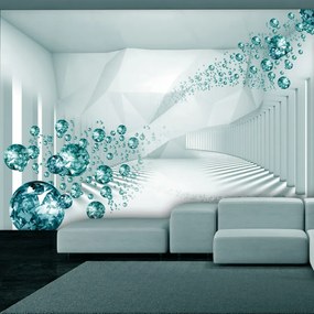 Öntapadó fotótapéta - Diamond Corridor (Turquoise)