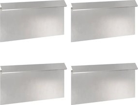 vidaXL Csiga kerítés 4 pcs Ezüst 50 x 3,5 x 25 cm Rozsdamentes acél