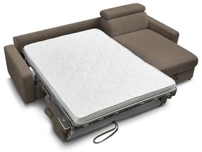 Barna kinyitható sarokkanapé (variálható) Monaco – Bobochic Paris