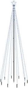 vidaXL hideg fehér fényű karácsonyfa tüskével 310 LED-del 300 cm