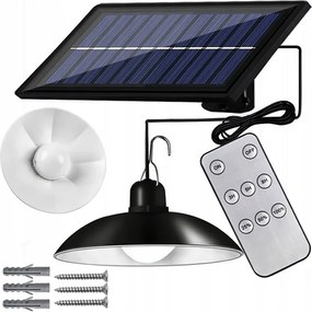 Napelemes Led Kültéri Kerti Akasztós Szürkület Érzékelő 1.6W Távirányító