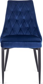 Krzesło CORK Granatowe Welurowe