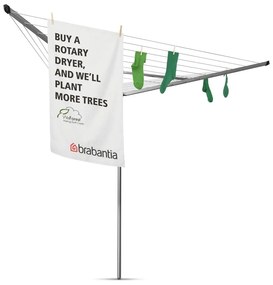 Ezüstszínű kerti ruhaszárító 30 m Essential – Brabantia