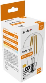 Avide LED Filament Globe 8.5W E27 NW 4000K High Lumen