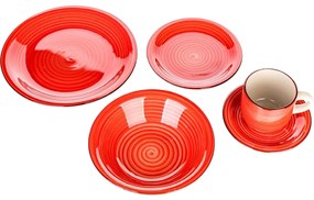 Banquet Spiral Red 30 darabos étkészlet