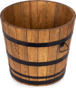 Kerti Virágtartó 55xH50 Tölgy Nagy Fedő Erkély Teraszra Hordó
