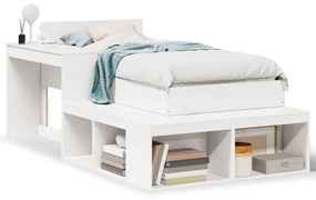 fehér tömör fenyő ágykeret matrac nélkül 80 x 200 cm