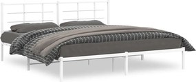 vidaXL fehér fém ágykeret fejtámlával 200 x 200 cm