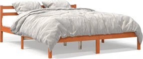 vidaXL viaszbarna tömör fenyőfa ágy matrac nélkül 180 x 200 cm