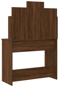 barna tölgy fésülködőasztal LED-del 96x40x142 cm