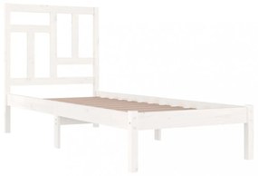 fehér tömör fenyőfa ágy matrac nélkül 90 x 200 cm