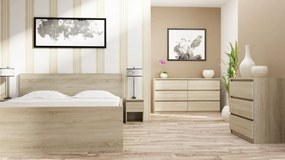 Odell M6 120 2X3 komód, 120x75x30 cm, sonoma