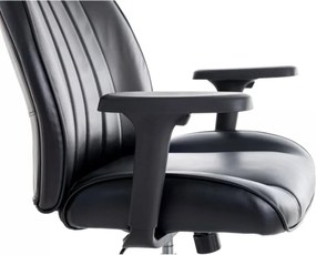 Q-093 eco-bőr forgószék fekete